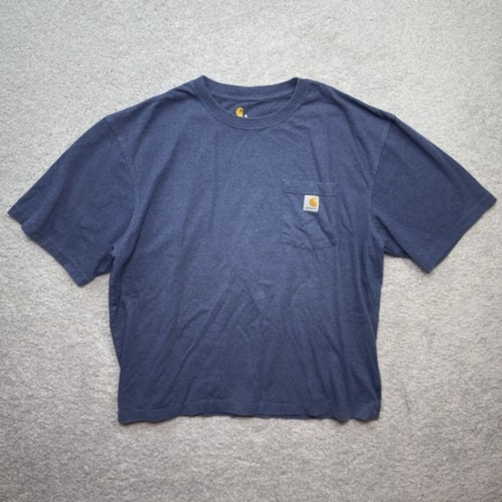 Carhartt Original Fit Pocket T-Shirt Men's XL Blue Heather Short Sleeve Workwear